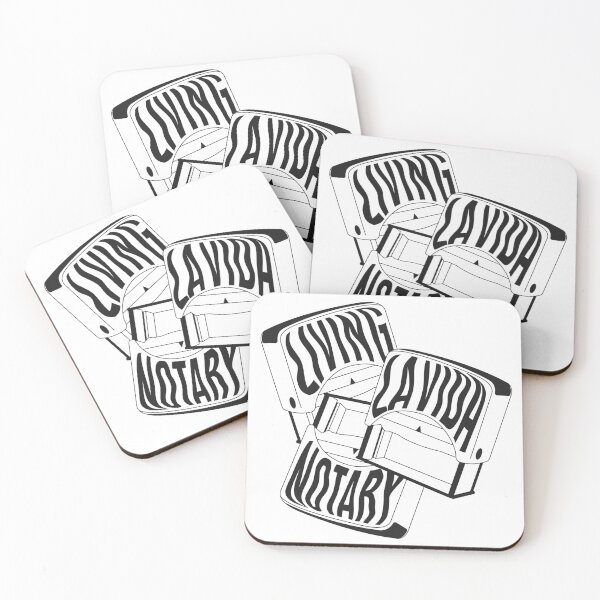Item preview, Living La Vida Notary – Monochrome Stamp Stack Design designed and sold by NotaryLife.