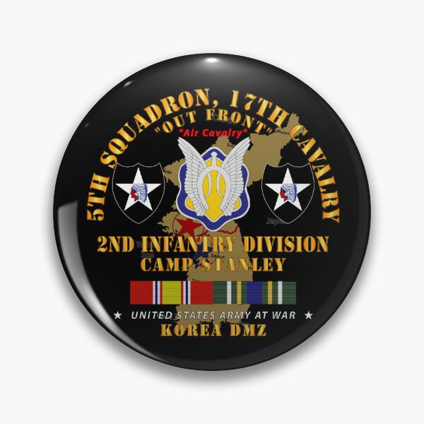 Artikelvorschau, Armee – 5. Schwadron, 17. Kavallerie – Camp Stanley – 2. ID mit Karte mit KOREA SVC entworfen und verkauft von Military Insignia Products.
