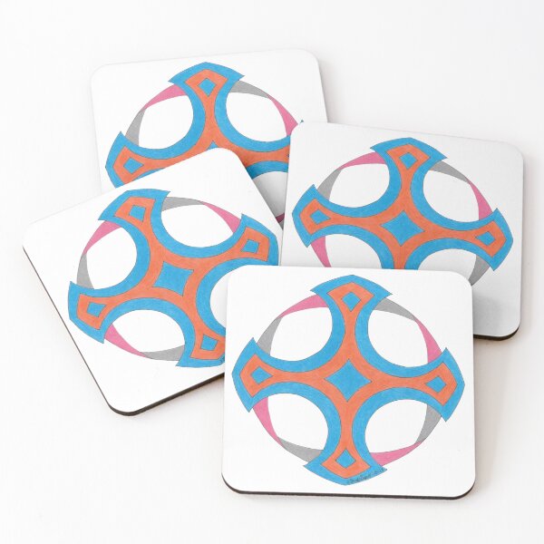 Item preview, Orange and blue Celtic cross – compass symmetry designed and sold by nounouangelique.