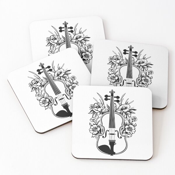 Item preview, Violin Floral Music Orchestra Bowed String Instrument designed and sold by inkoutninja.