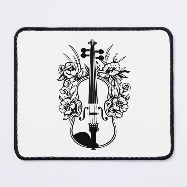 Item preview, Violin Floral Music Orchestra Bowed String Instrument designed and sold by inkoutninja.