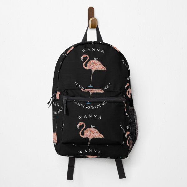 Item preview, Wanna Flamingo With Me? – Cute Flamingo Design - White Font designed and sold by LnsCreations.