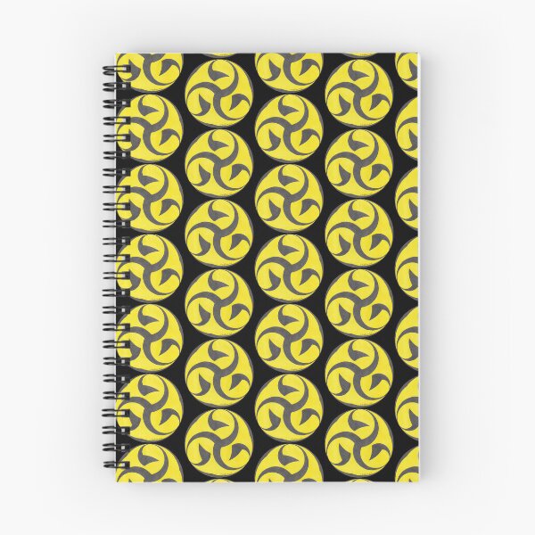 Item preview, Black and yellow Japanese triskelion – Zen compass geometry designed and sold by nounouangelique.
