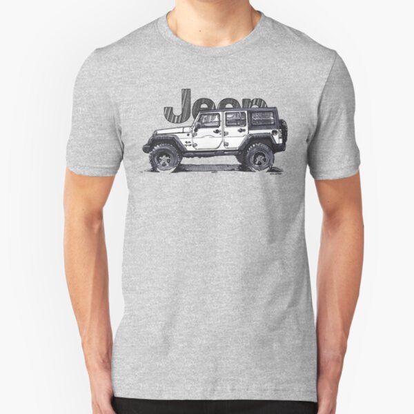 4dr Jk Unlimited - White Slim Fit T-Shirt