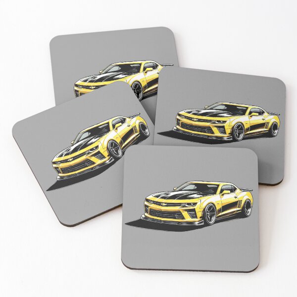Item preview,  Bold Camaro Muscle Car: Bright Yellow Chevy Performance Car Art designed and sold by Intrepid Media.