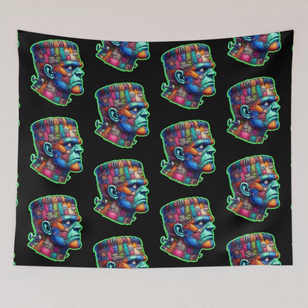Item preview, Patchwork Halloween Frankenstein  designed and sold by WoodburyLake.
