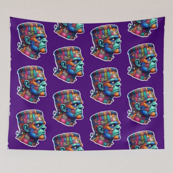 Item preview, Patchwork Halloween Frankenstein  designed and sold by WoodburyLake.