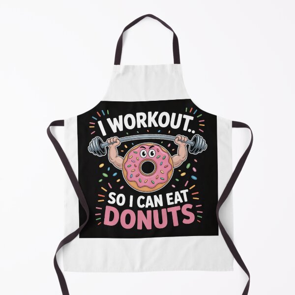 Item preview, I Workout So I Can Eat Donuts – Funny Cartoon Donut Fitness Shirt designed and sold by piak-store.