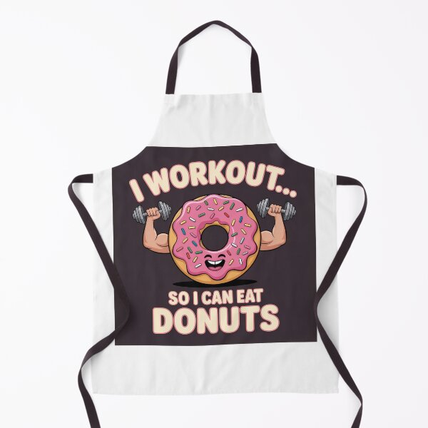Item preview, I Workout So I Can Eat Donuts – Funny Cartoon Donut Fitness Shirt designed and sold by piak-store.