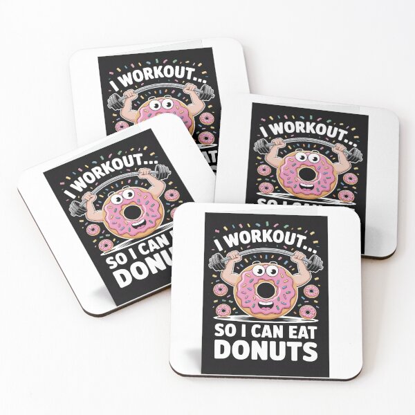 Item preview, I Workout So I Can Eat Donuts – Funny Cartoon Donut Fitness Shirt designed and sold by piak-store.