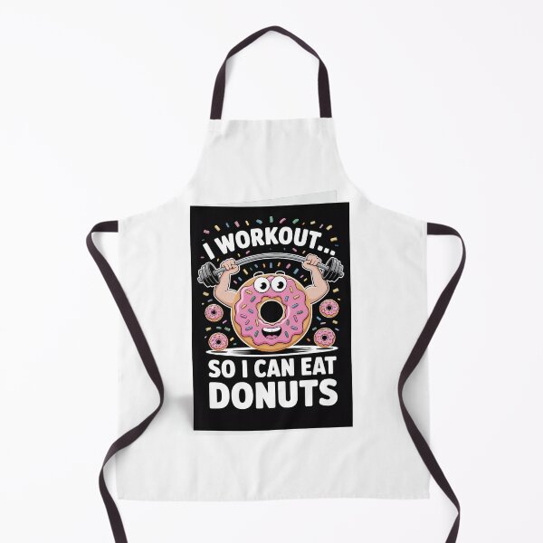 Item preview, I Workout So I Can Eat Donuts – Funny Cartoon Donut Fitness Shirt designed and sold by piak-store.