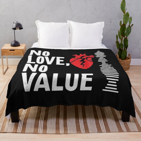 Item preview, No Love No Value – Modern Grunge Typography Design designed and sold by Irene Catchmind.