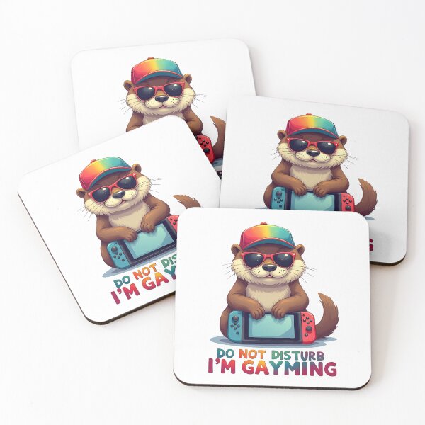 Item preview, Gay Otter Says Do Not Disturb I'm Gayming on White background designed and sold by Museum Of Non-Existing Art.