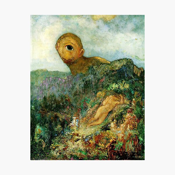 Vista previa del artículo con la obra «HD The Cyclops, de Odilon Redon (1914) High Definition», diseñado y vendido por MINDTHECHERRY.