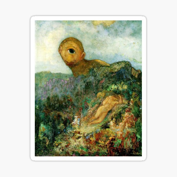 Vista previa del artículo con la obra «HD The Cyclops, de Odilon Redon (1914) High Definition», diseñado y vendido por MINDTHECHERRY.