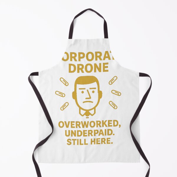Item preview, Overworked, Underpaid, Still Here – Corporate Drone Anthem designed and sold by blueeboat.