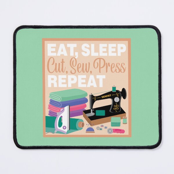 Item preview, Eat Sleep Repeat Quilting - Old Machine - MULTI COLORS designed and sold by StellarFX.
