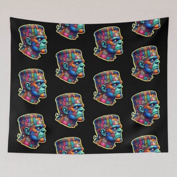 Item preview, Patchwork Halloween Frankenstein  designed and sold by WoodburyLake.