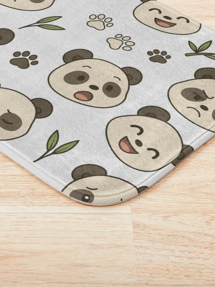Thumbnail 3 of 6, Bath Mat, Panda Pattern designed and sold by TheNewPixel.
