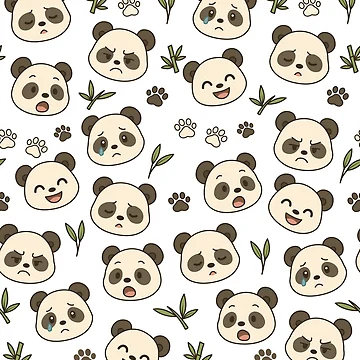Artwork thumbnail, Panda Pattern by TheNewPixel