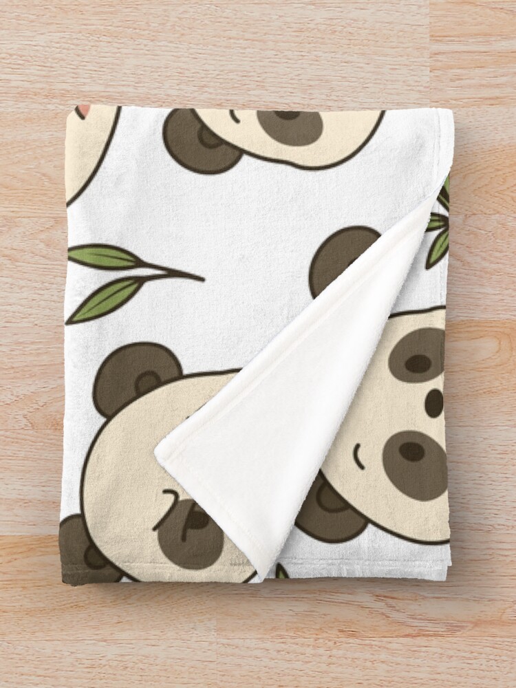 Thumbnail 3 of 6, Throw Blanket, Panda Pattern designed and sold by TheNewPixel.