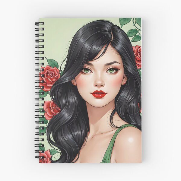 Artikelvorschau, Retro Pin-Up Girl | Vintage 50er Pop Art T-Shirt | Mädchen mit Rosen entworfen und verkauft von The Shopping Corner.