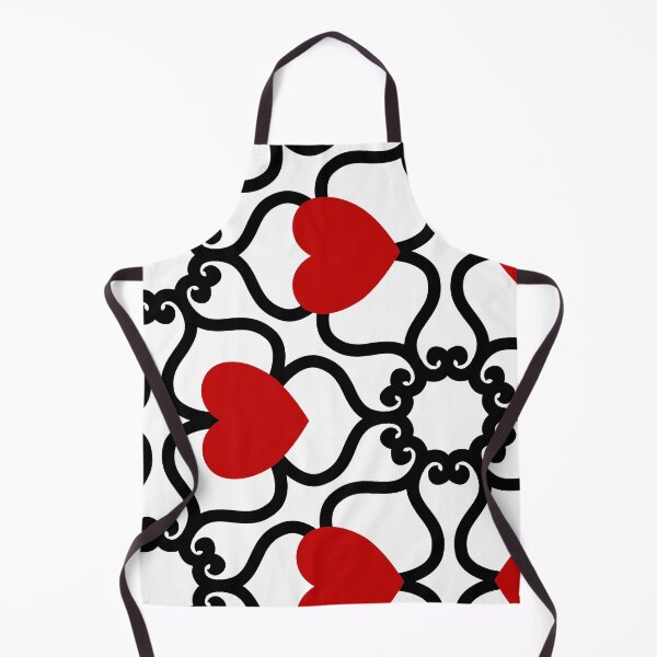 Item preview, Geometric Pattern - Hexagon and Heart (Black, White, Red) - Endless Design; Colorful lIlustration. designed and sold by JoelmaQ.