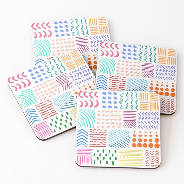 Item preview, Modern Colorful Abstract Pattern, Scandinavian style Lines and Shapes, Geometric Pattern, Nordic Home Decor, Minimalist Pattern Design designed and sold by Natasha May Design.