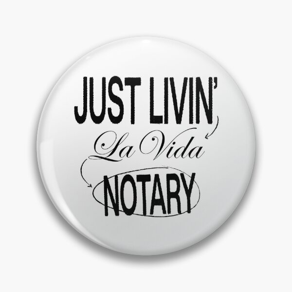 Item preview, Livin’ La Vida Notary – Hand-Lettered Notary Stamp Design designed and sold by NotaryLife.