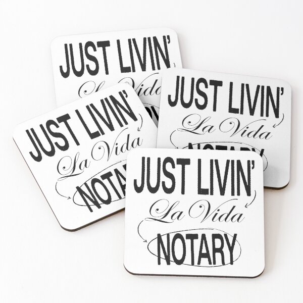 Item preview, Livin’ La Vida Notary – Hand-Lettered Notary Stamp Design designed and sold by NotaryLife.