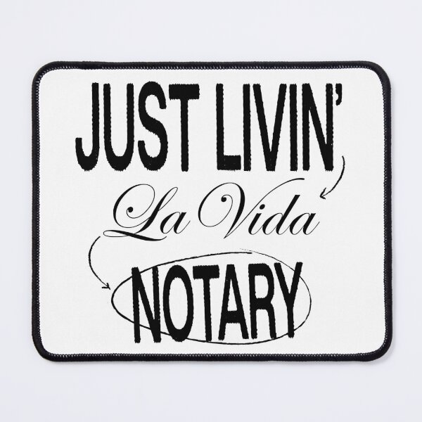 Item preview, Livin’ La Vida Notary – Hand-Lettered Notary Stamp Design designed and sold by NotaryLife.
