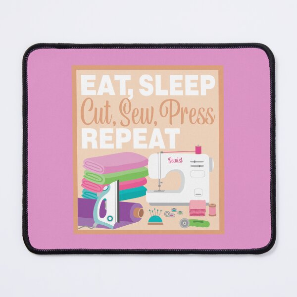 Item preview, Eat Sleep Repeat Quilting - New Machine - MULTI COLORS designed and sold by StellarFX.