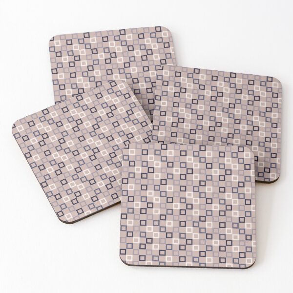 Item preview, Neutral Pixel Grid Pattern – Taupe and Navy Geometric Design designed and sold by larissa-myrie.