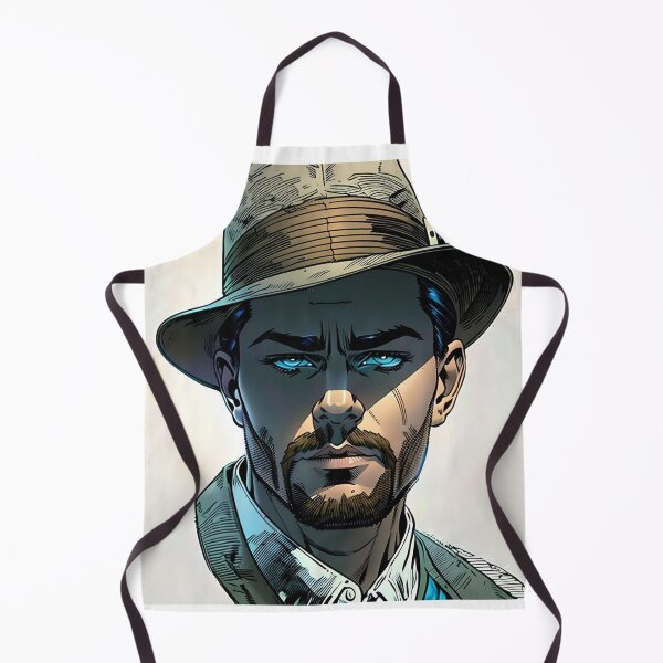 Item preview, Rugged Explorer | Bold Masculine Portrait in Comic Style | Rugged Man with Fedora | Comic Style Masculine Art designed and sold by The Shopping Corner.