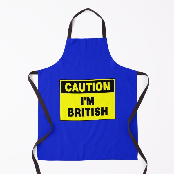 Item preview, Caution I'm British, Yellow Sign, Novelty, England, UK designed and sold by AASparksDesigns.