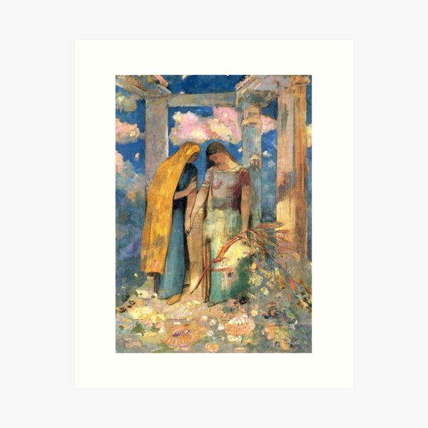Item preview, HD Mystical conversation, by Odilon Redon (1896) High Definition designed and sold by MINDTHECHERRY.