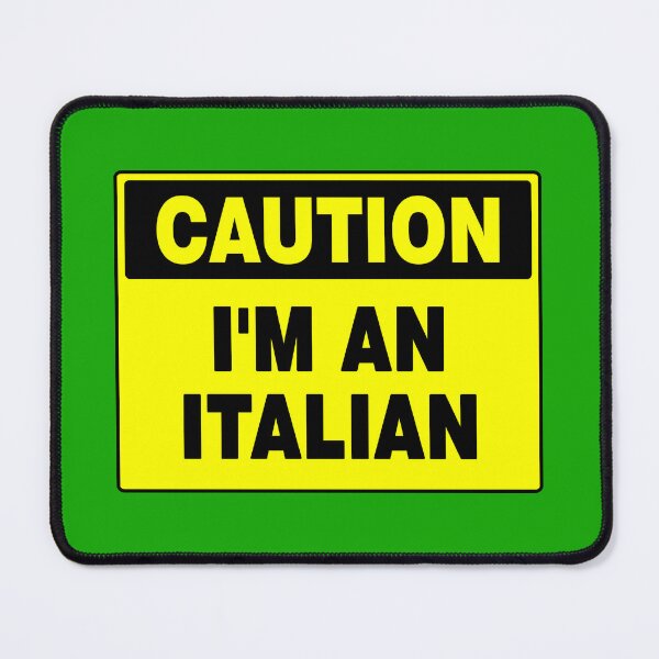 Item preview, Caution I'm An Italian, Yellow Sign, Novelty, Italy, Europe  designed and sold by AASparksDesigns.