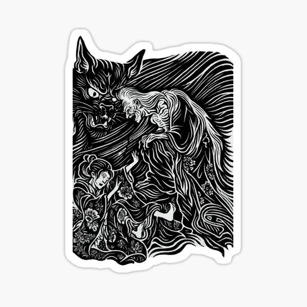 Item preview, Ukiyo-e－tribal　Yokai Night – The Curse of the Demon cats designed and sold by dai-sk1.