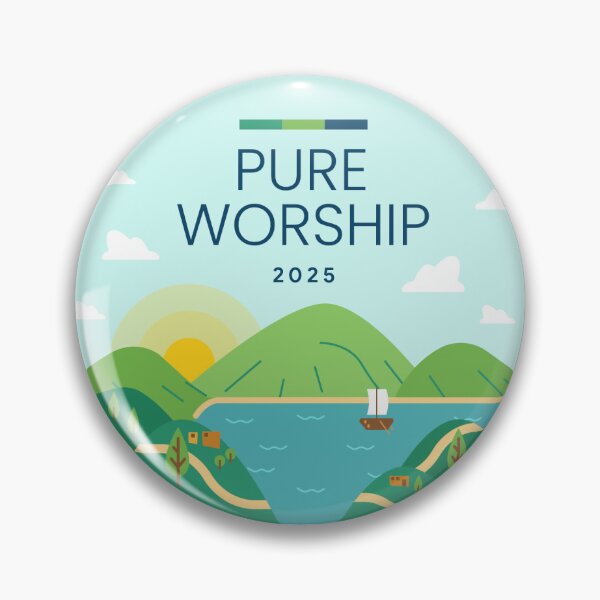Item preview, BUTTON PIN | 2025 Pure Worship | The Sea of Galilee designed and sold by Kim Liester Lagura.
