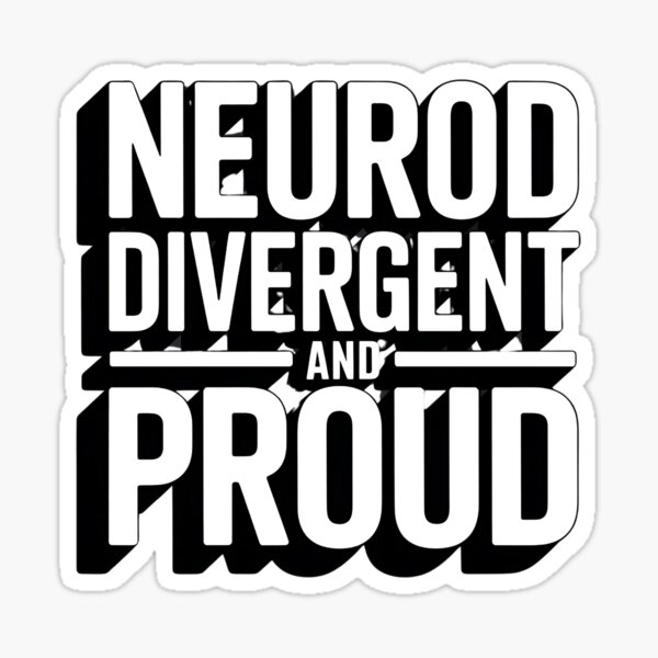 Item preview, Neurodivergent and Proud Bold Typography Quote Design designed and sold by VisuraStudio.