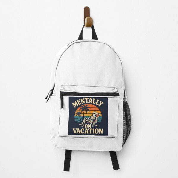 Item preview, Mentally On Vacation – Retro Skeleton Beach Vibes designed and sold by Moodelier.
