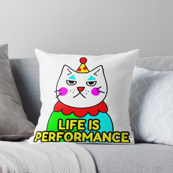 Item preview, Copy of Clown Cat Life is Performance (white) designed and sold by WawaDoodle.