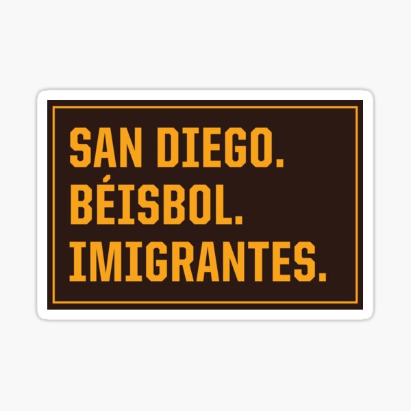 San Diego. Beisbol. Imigrantes. Sticker