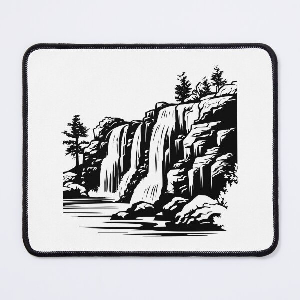 Item preview, Waterfall Creek Stream River Falls Nature Landscape View designed and sold by inkoutninja.