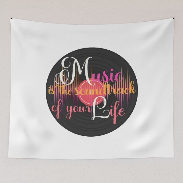 Item preview, Music Is the Soundtrack of Your Life – Emotional Quote Design for Music Lovers & Wedding Singers designed and sold by ArtsyExplorer.