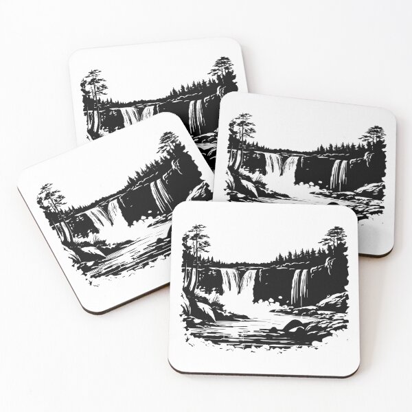 Item preview, Waterfall Creek Stream River Falls Nature Landscape View designed and sold by inkoutninja.