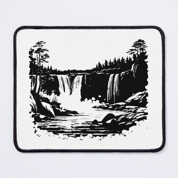 Item preview, Waterfall Creek Stream River Falls Nature Landscape View designed and sold by inkoutninja.