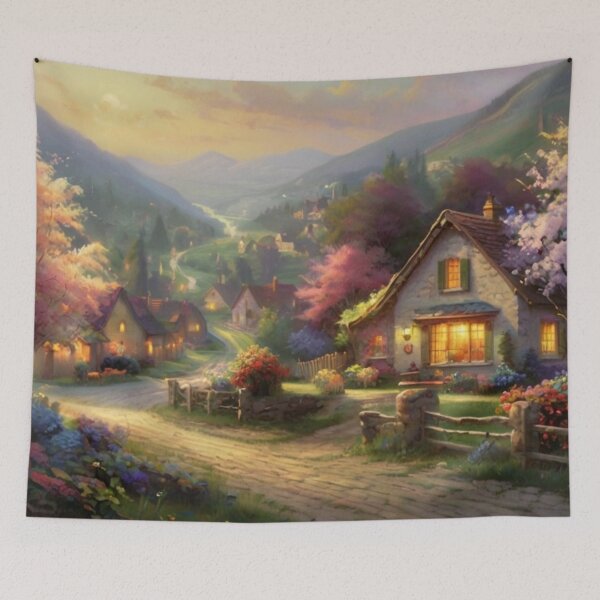 Item preview, Spring Breeze Through the Village Street designed and sold by BlareBlare.