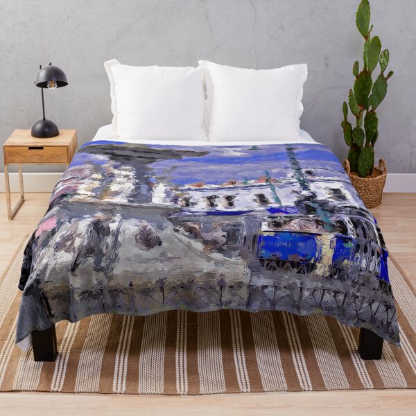 Item preview, Impressionist Painting of The Alexandra Fountain and a Tram on a hot Summers Day - Bendigo, Victoria, Australia designed and sold by Steven Jodoin.