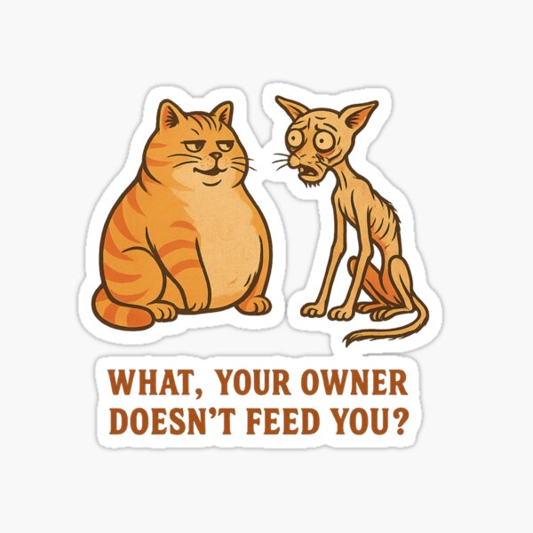 Item preview, "You Sure Your Human Feeds You? (Vintage Cats Edition)" designed and sold by Tadeusz1.